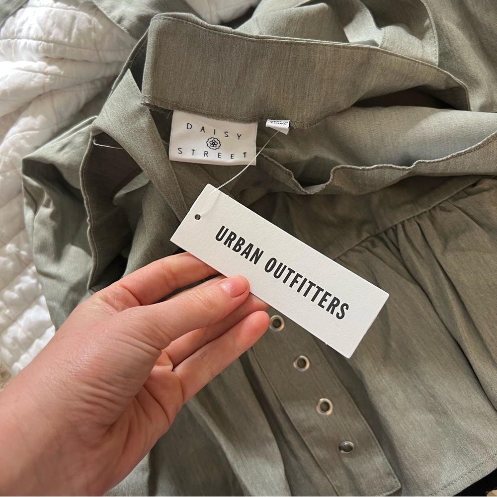 Urban Outfitters Daisy Street Buckle Strap Drop Waist Mini Dress - Picture 4 of 11
